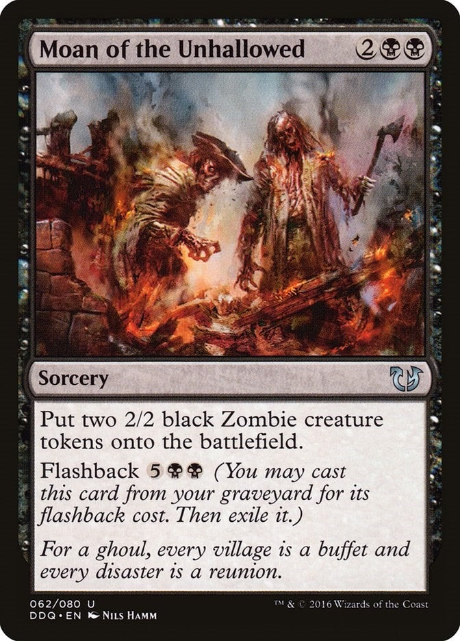 Image for Moan of the Unhallowed (Duel Decks: Blessed vs. Cursed) (62) - Magic: The Gathering