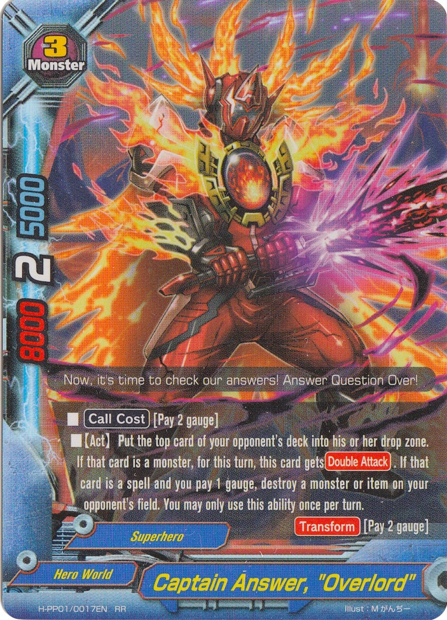 Image for Captain Answer, "Overlord" (Terror of the Inverse Omni Lords) (H-PP01/0017EN) - Future Card BuddyFight