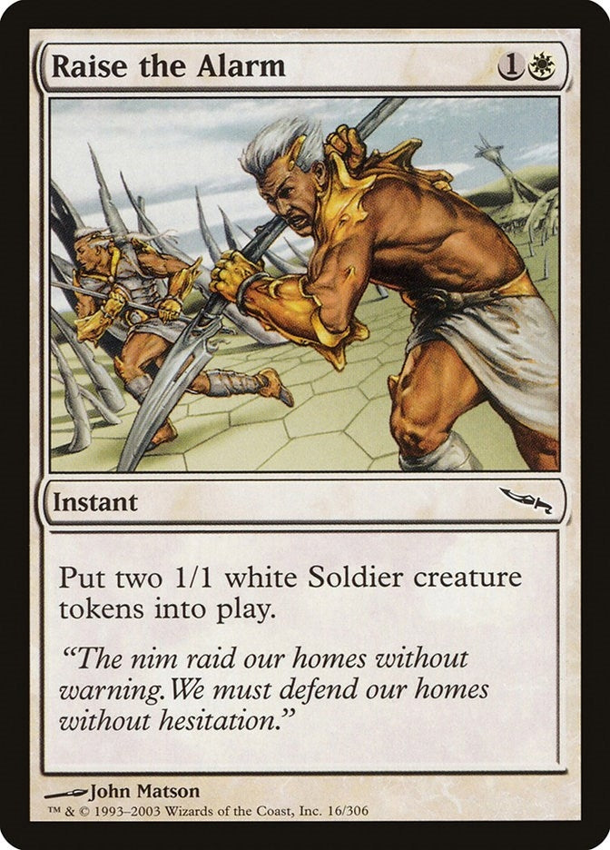 Image for Raise the Alarm (Mirrodin) (16) - Magic: The Gathering