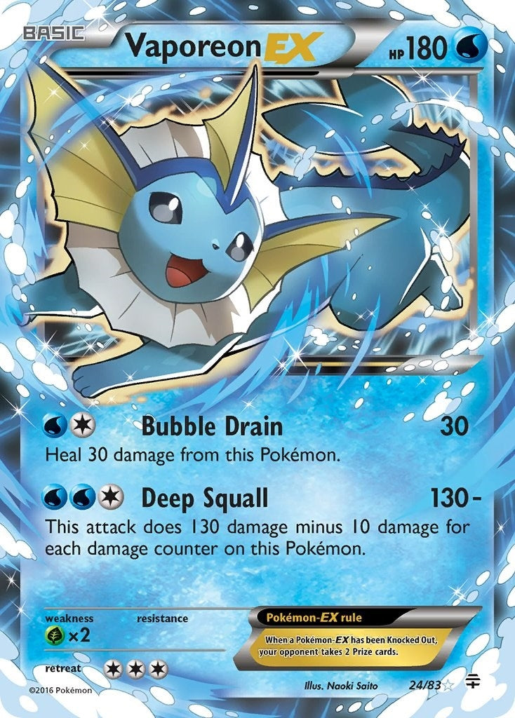 Image for Vaporeon EX (Generations) (24/83) - Pokemon