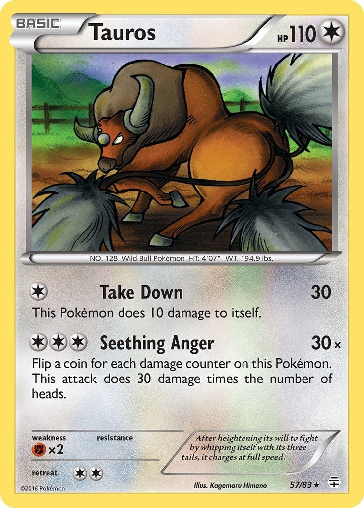 Image for Tauros (Generations) (57/83) - Pokemon
