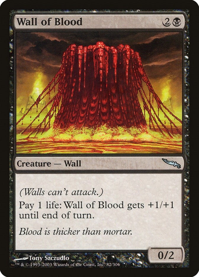 Image for Wall of Blood (Mirrodin) (82) - Magic: The Gathering