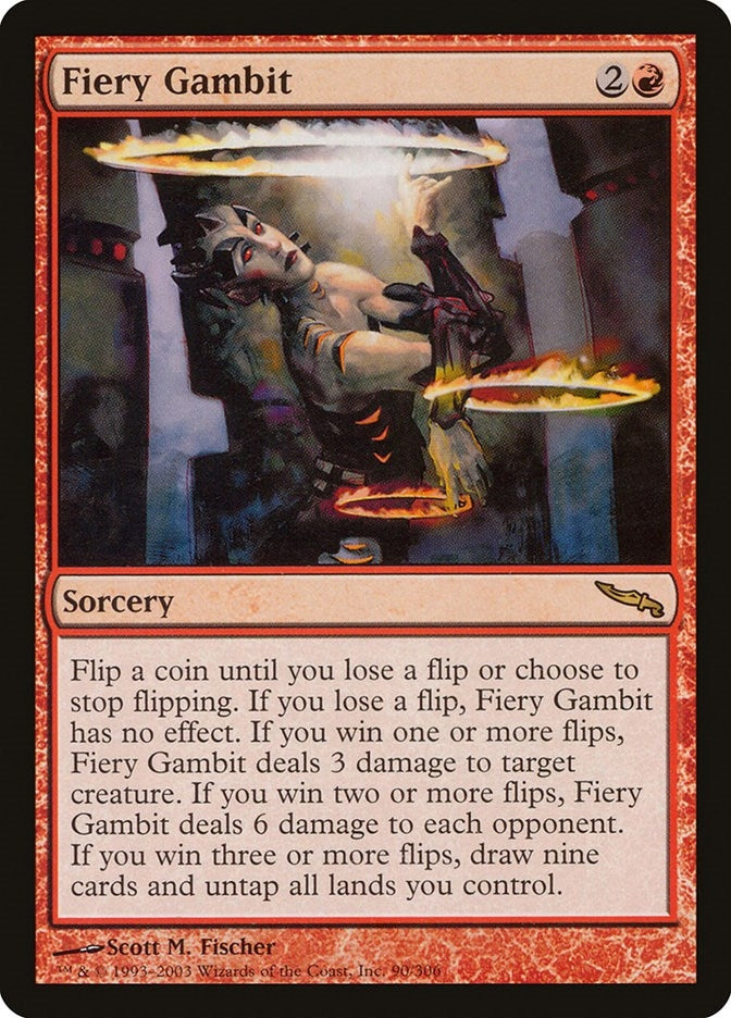 Image for Fiery Gambit (Mirrodin) (90) - Magic: The Gathering