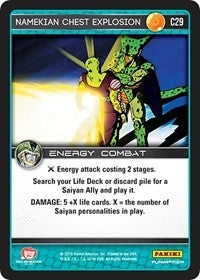 Image for Namekian Chest Explosion (Panini: Perfection) (C29) - Dragon Ball Z TCG