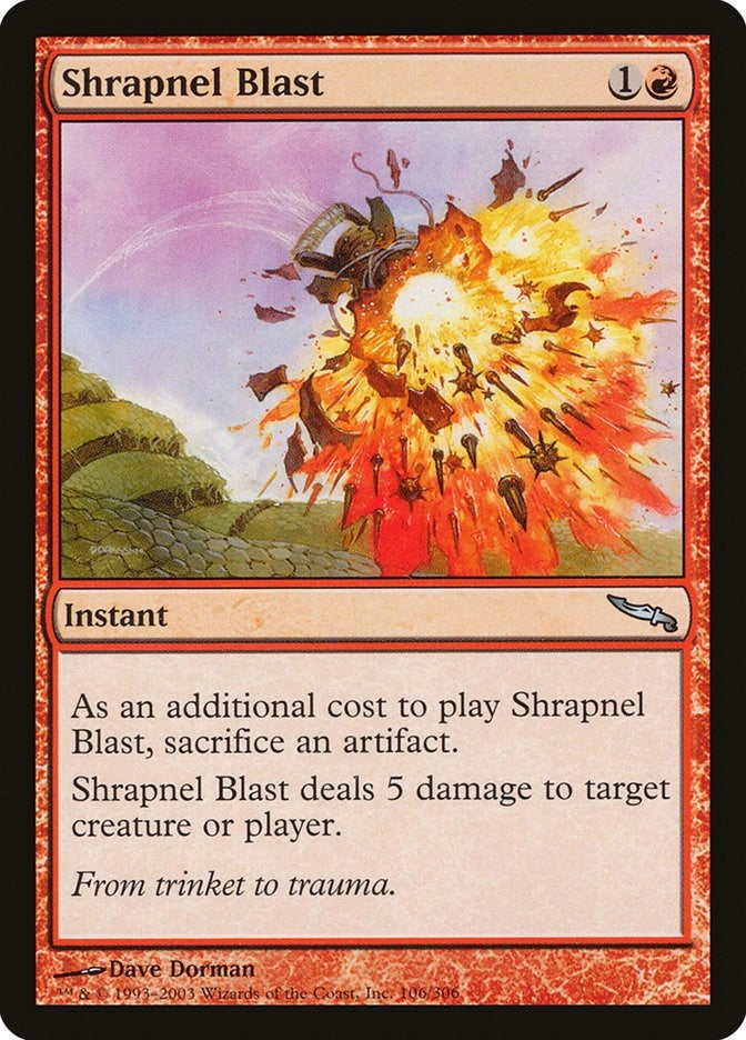 Image for Shrapnel Blast (Mirrodin) (106) - Magic: The Gathering