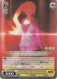 Image for Serious Mode, Shinobu Oshino (NISEMONOGATARI) (NM/S24-E006) - Weiss Schwarz