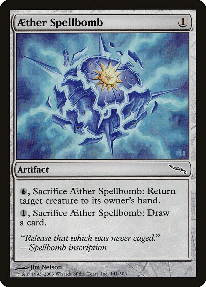 Image for Aether Spellbomb (Mirrodin) (141) - Magic: The Gathering