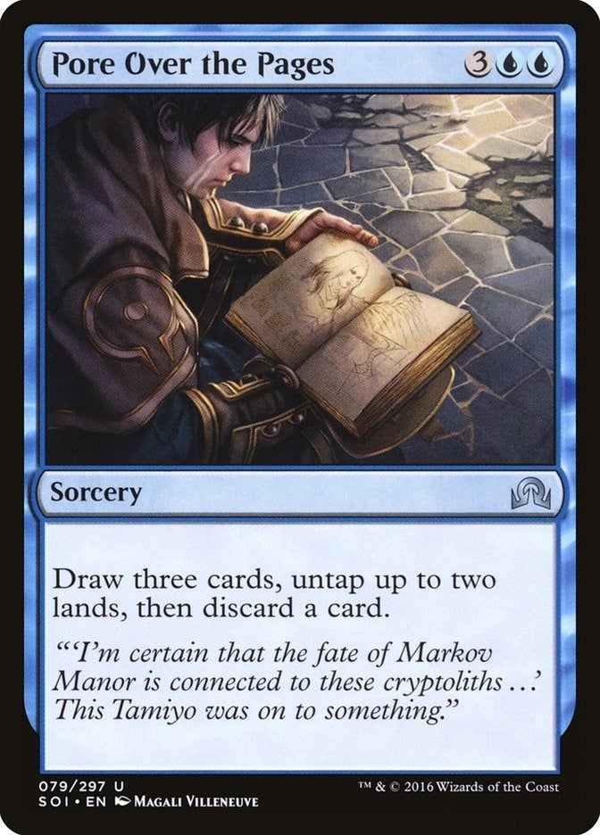 Image for Pore Over the Pages (Shadows over Innistrad) (79) - Magic: The Gathering