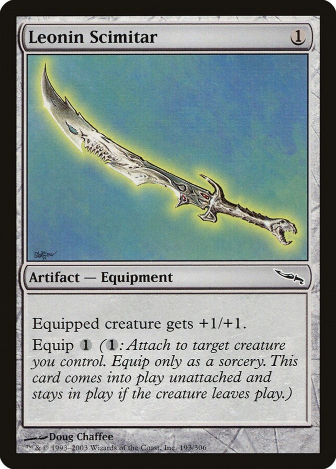 Image for Leonin Scimitar (Mirrodin) (193) - Magic: The Gathering