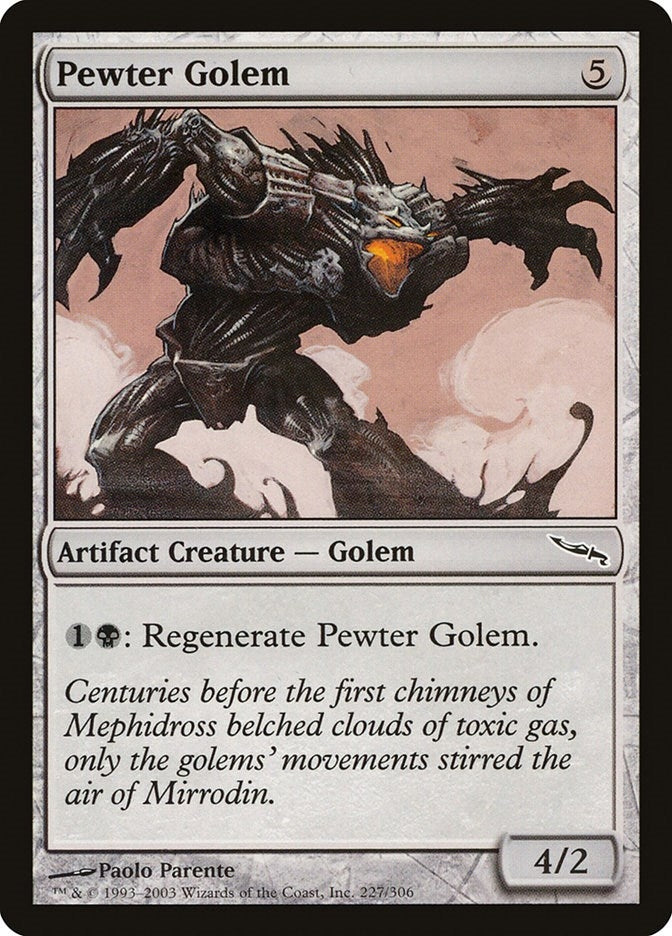 Image for Pewter Golem (Mirrodin) (227) - Magic: The Gathering