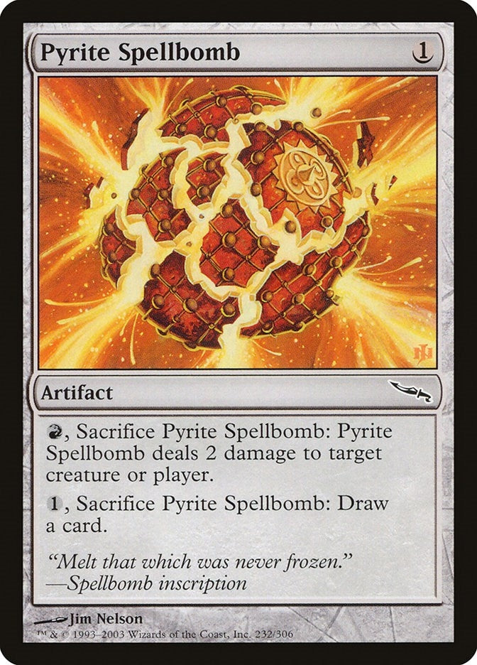 Image for Pyrite Spellbomb (Mirrodin) (232) - Magic: The Gathering