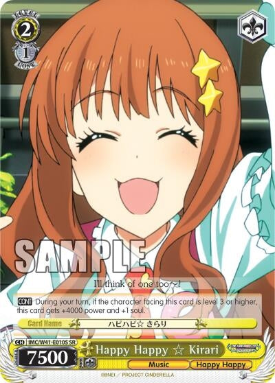 Image for Happy Happy Kirari (SR) (The iDOLM@STER Cinderella Girls) (IMC/W41-E010S SR) - Weiss Schwarz