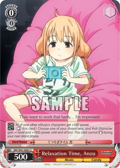 Image for Relaxation Time, Anzu (The iDOLM@STER Cinderella Girls) (IMC/W41-E061 C) - Weiss Schwarz