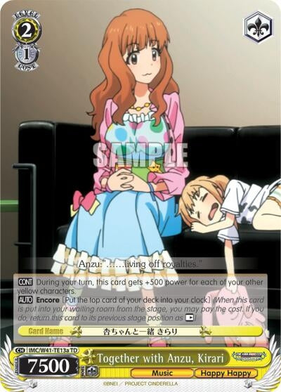Image for Together with Anzu, Kirari (A) (The iDOLM@STER Cinderella Girls) (IMC/W41-TE13a TD) - Weiss Schwarz
