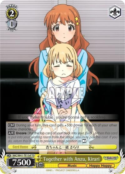 Image for Together with Anzu, Kirari (D) (The iDOLM@STER Cinderella Girls) (IMC/W41-TE13d TD) - Weiss Schwarz