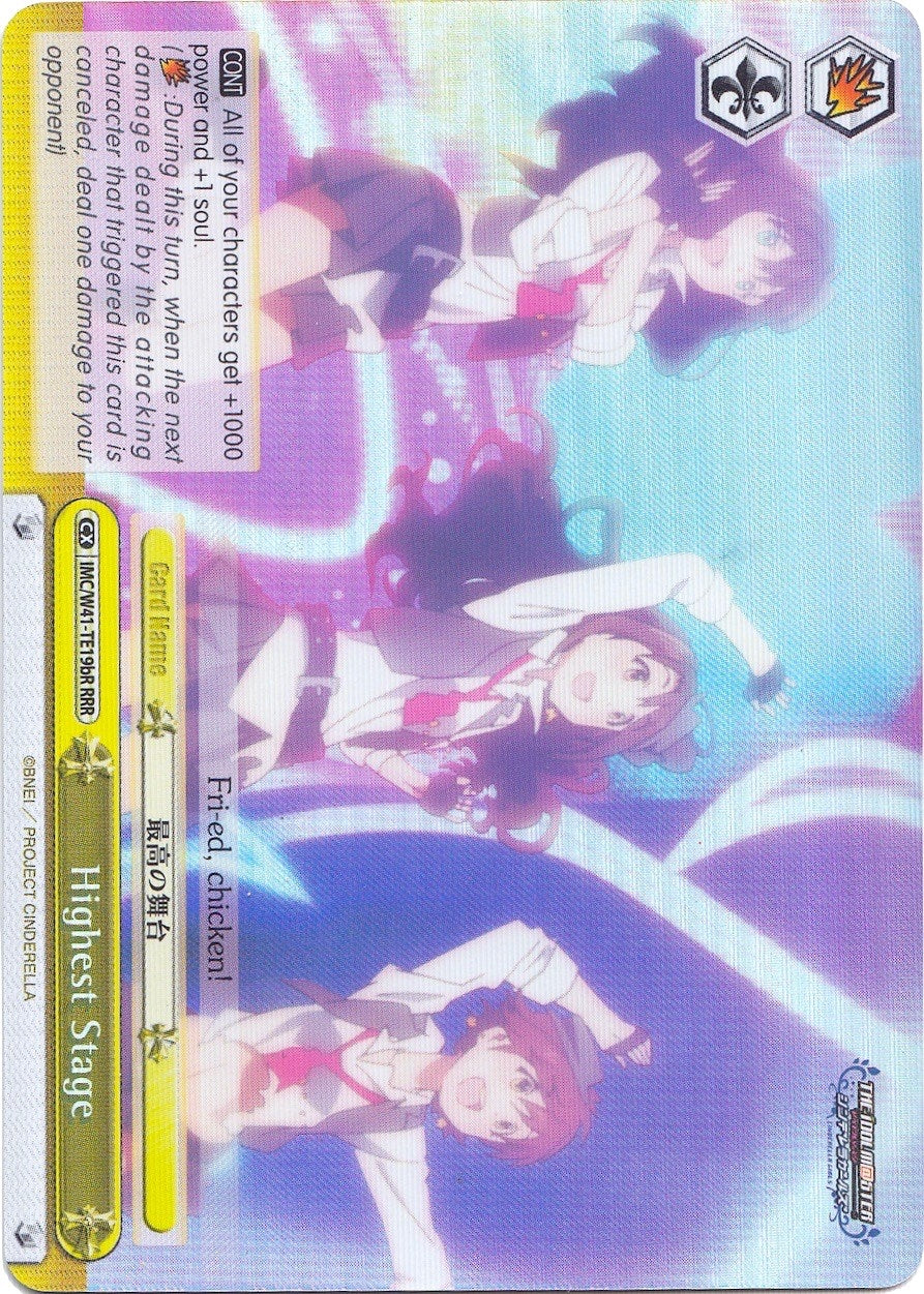 Image for Highest Stage (Yellow) (RRR) (The iDOLM@STER Cinderella Girls) (IMC/W41-TE19bR RRR) - Weiss Schwarz