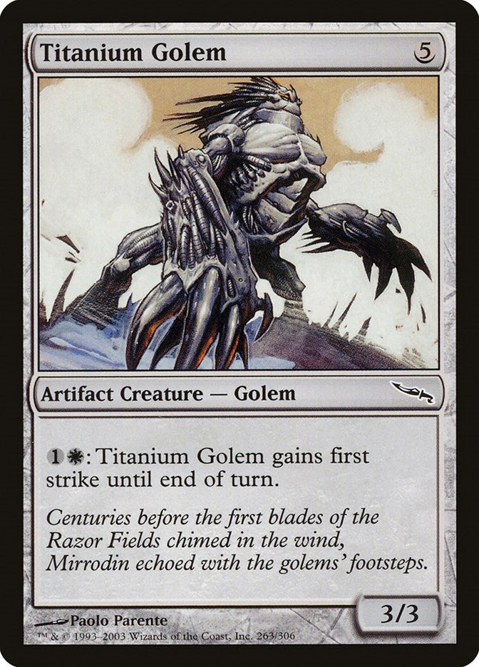 Image for Titanium Golem (Mirrodin) (263) - Magic: The Gathering