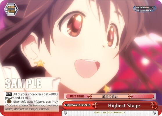 Image for Highest Stage (Red) (A) (The iDOLM@STER Cinderella Girls) (IMC/W41-TE38a TD) - Weiss Schwarz