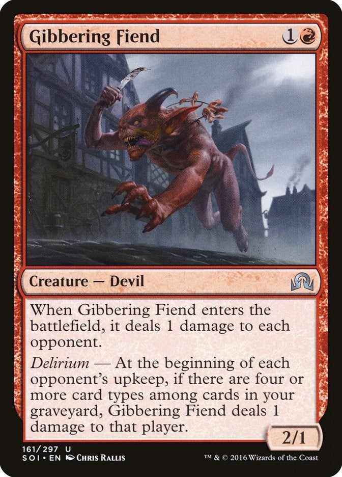 Image for Gibbering Fiend (Shadows over Innistrad) (161) - Magic: The Gathering