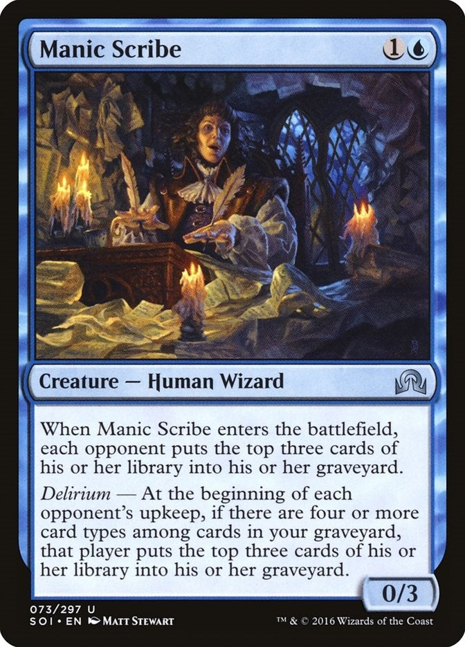 Image for Manic Scribe (Shadows over Innistrad) (73) - Magic: The Gathering