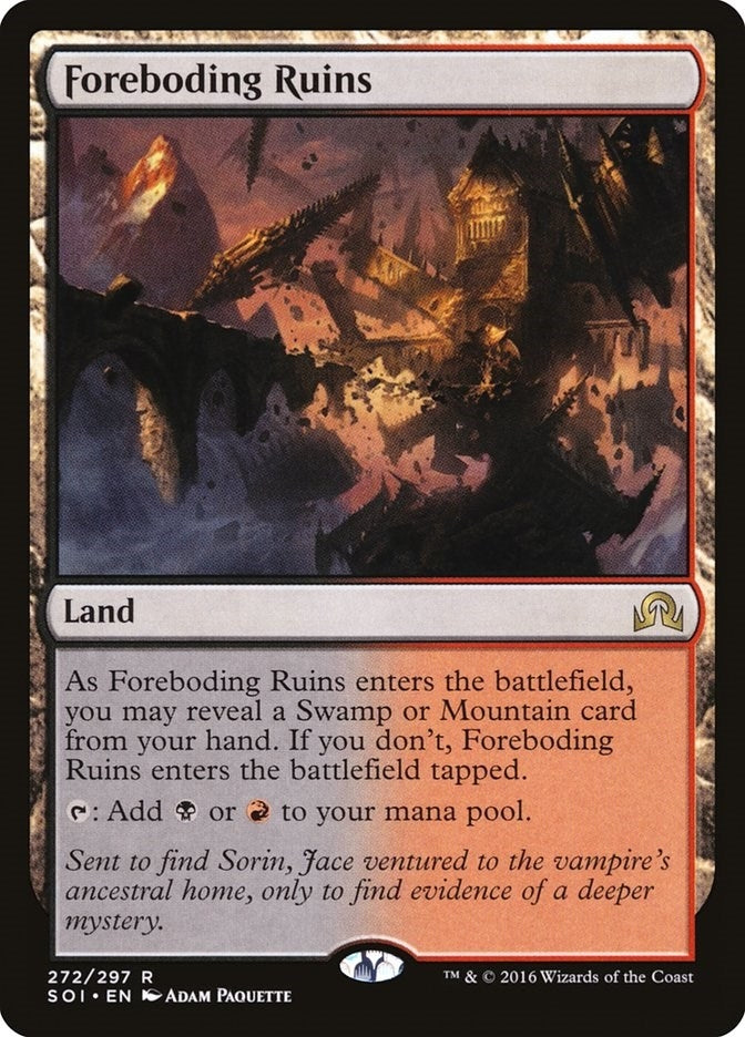 Image for Foreboding Ruins (Shadows over Innistrad) (272) - Magic: The Gathering