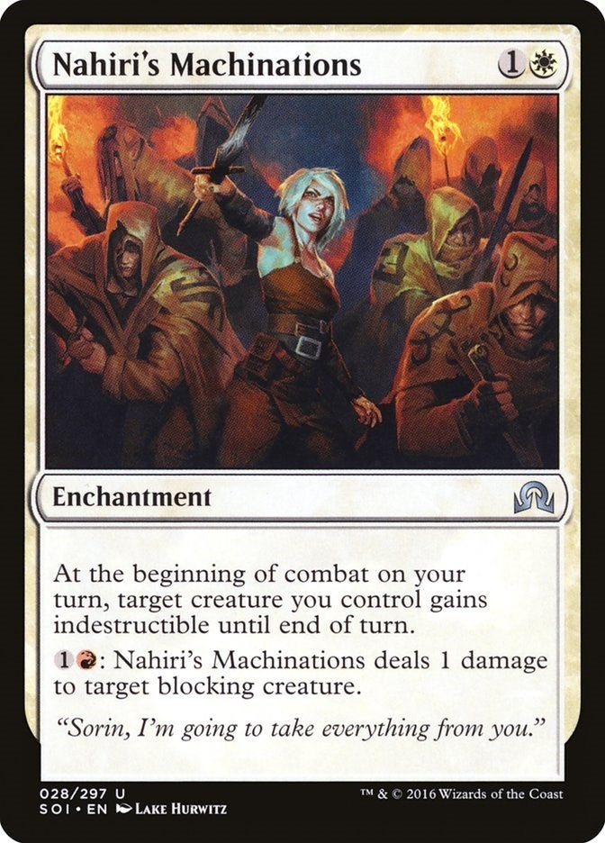 Image for Nahiri's Machinations (Shadows over Innistrad) (28) - Magic: The Gathering