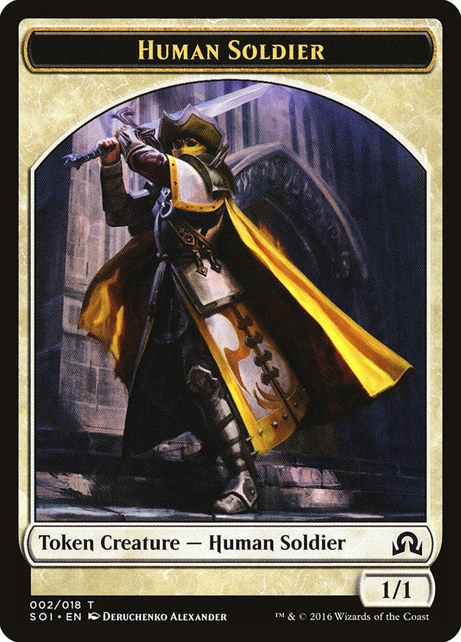 Image for Human Soldier Token (Shadows over Innistrad) (2) - Magic: The Gathering
