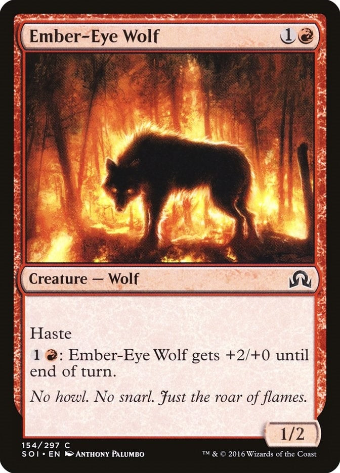 Image for Ember-Eye Wolf (Shadows over Innistrad) (154) - Magic: The Gathering