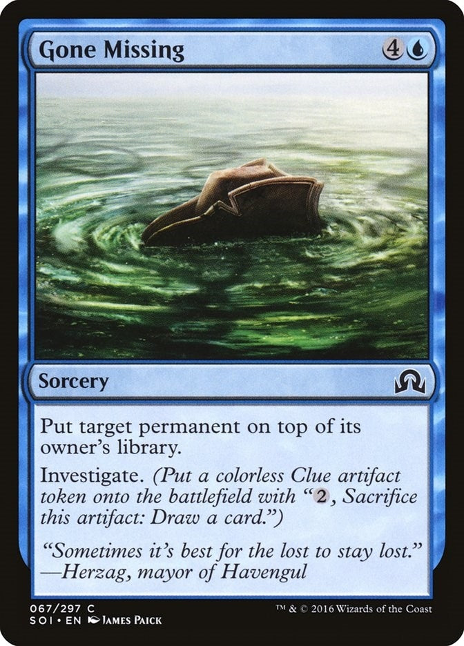 Image for Gone Missing (Shadows over Innistrad) (67) - Magic: The Gathering