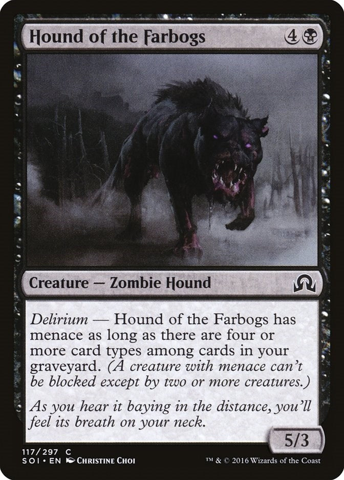 Image for Hound of the Farbogs (Shadows over Innistrad) (117) - Magic: The Gathering