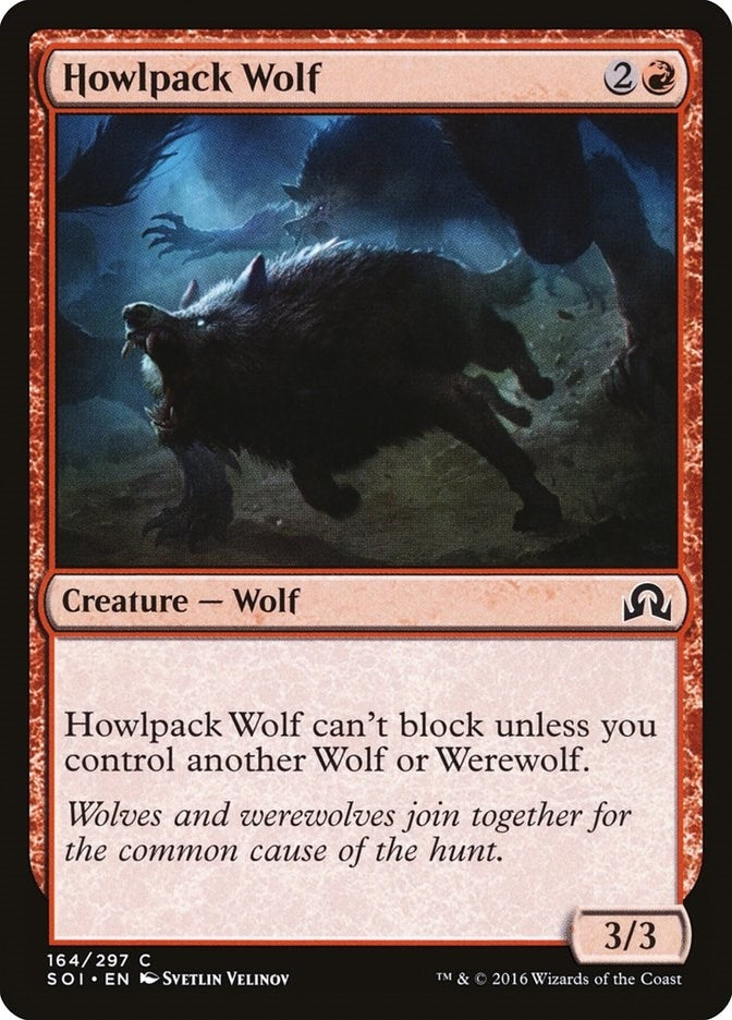Image for Howlpack Wolf (Shadows over Innistrad) (164) - Magic: The Gathering