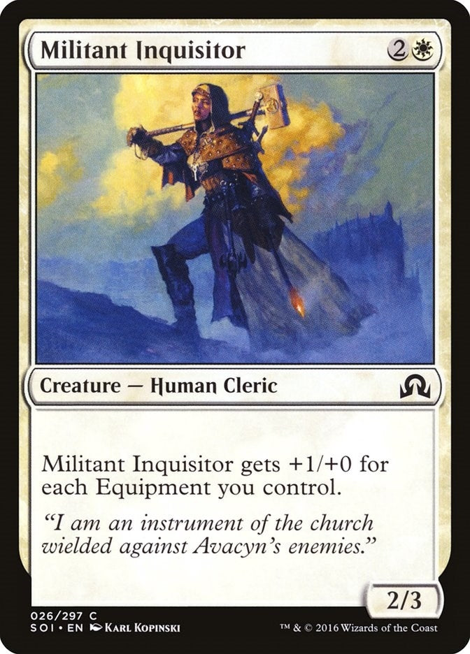 Image for Militant Inquisitor (Shadows over Innistrad) (26) - Magic: The Gathering
