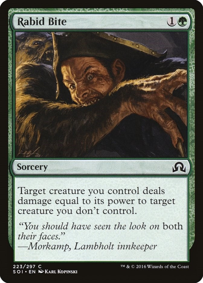 Image for Rabid Bite (Shadows over Innistrad) (223) - Magic: The Gathering