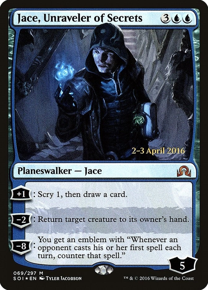 Image for Jace, Unraveler of Secrets (Prerelease Cards) (69) - Magic: The Gathering