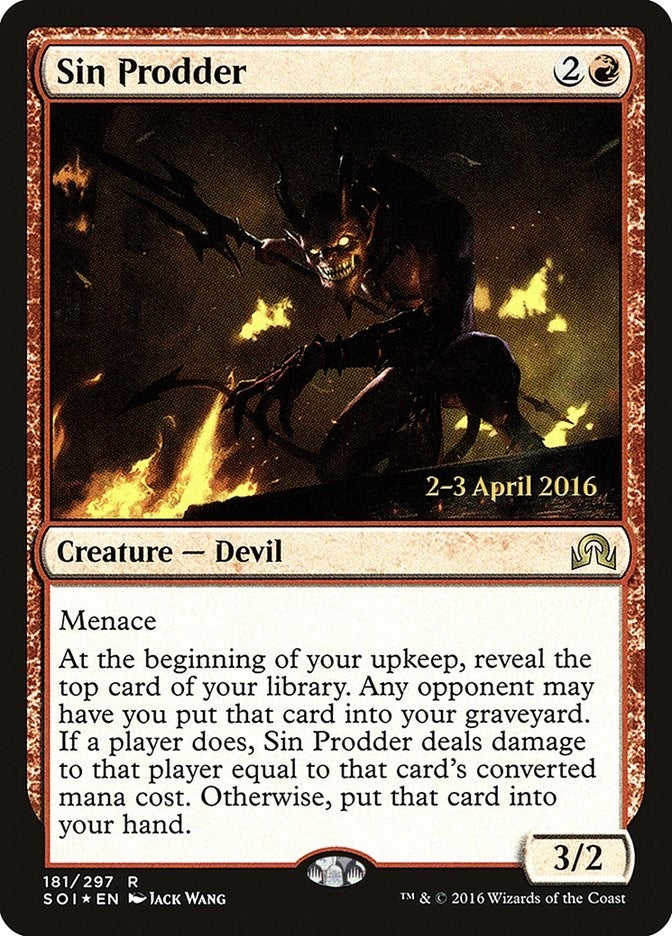 Image for Sin Prodder (Prerelease Cards) (181) - Magic: The Gathering