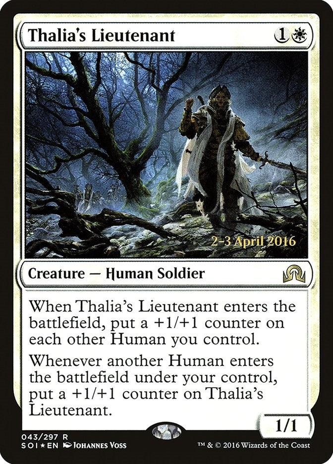 Image for Thalia's Lieutenant (Prerelease Cards) (43) - Magic: The Gathering