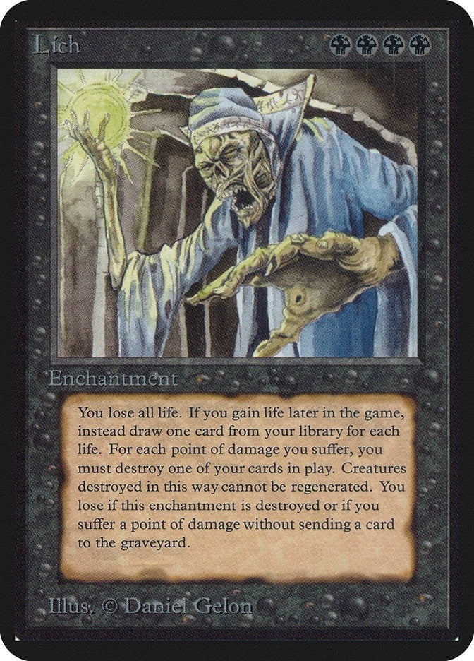 Image for Lich (Alpha Edition) - Magic: The Gathering