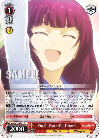 Image for Yuri's Powerful Draw? (RRR) (Angel Beats! Re:Edit) (AB/W31-TE23R RRR) - Weiss Schwarz