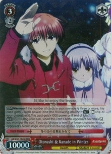 Image for Otonashi & Kanade in Winter (RRR) (Angel Beats! Re:Edit) (AB/W31-TE24R RRR) - Weiss Schwarz