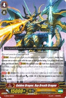 Image for Golden Dragon, Ray Breath Dragon (G-Start Deck 2: Knight of the Sun) (G-SD02/001EN) - Cardfight Vanguard