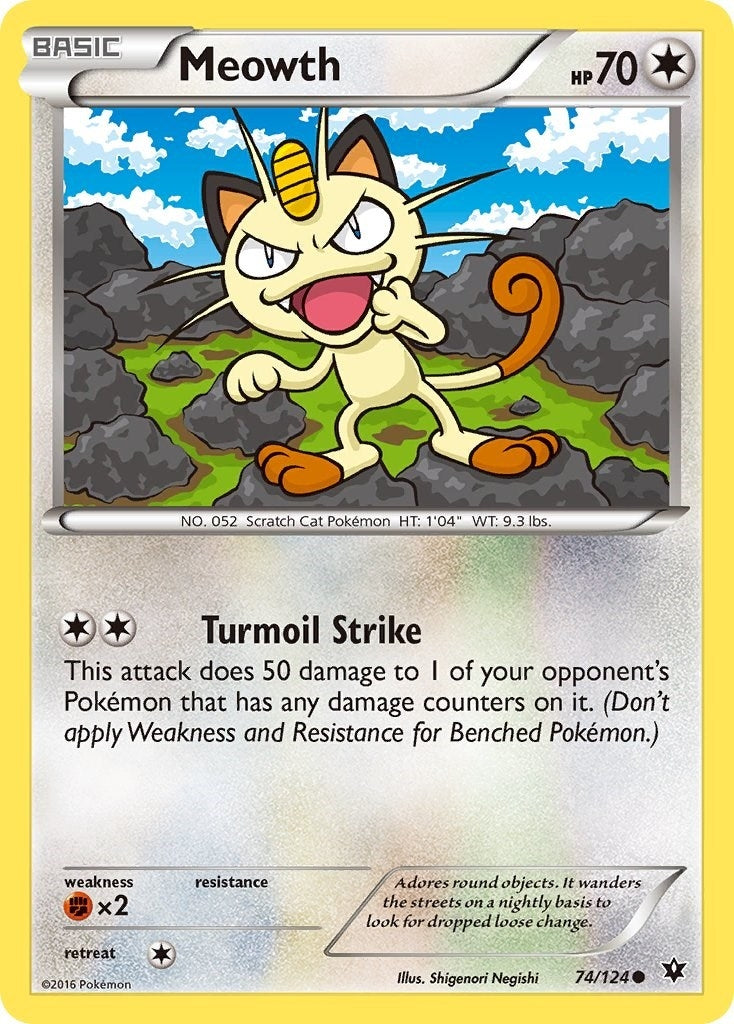 Image for Meowth (XY - Fates Collide) (74/124) - Pokemon