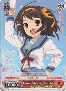 Image for Flower Viewing, Haruhi (Foil) (The Melancholy of Haruhi Suzumiya Extra Booster) (SY/WE09-E14) - Weiss Schwarz