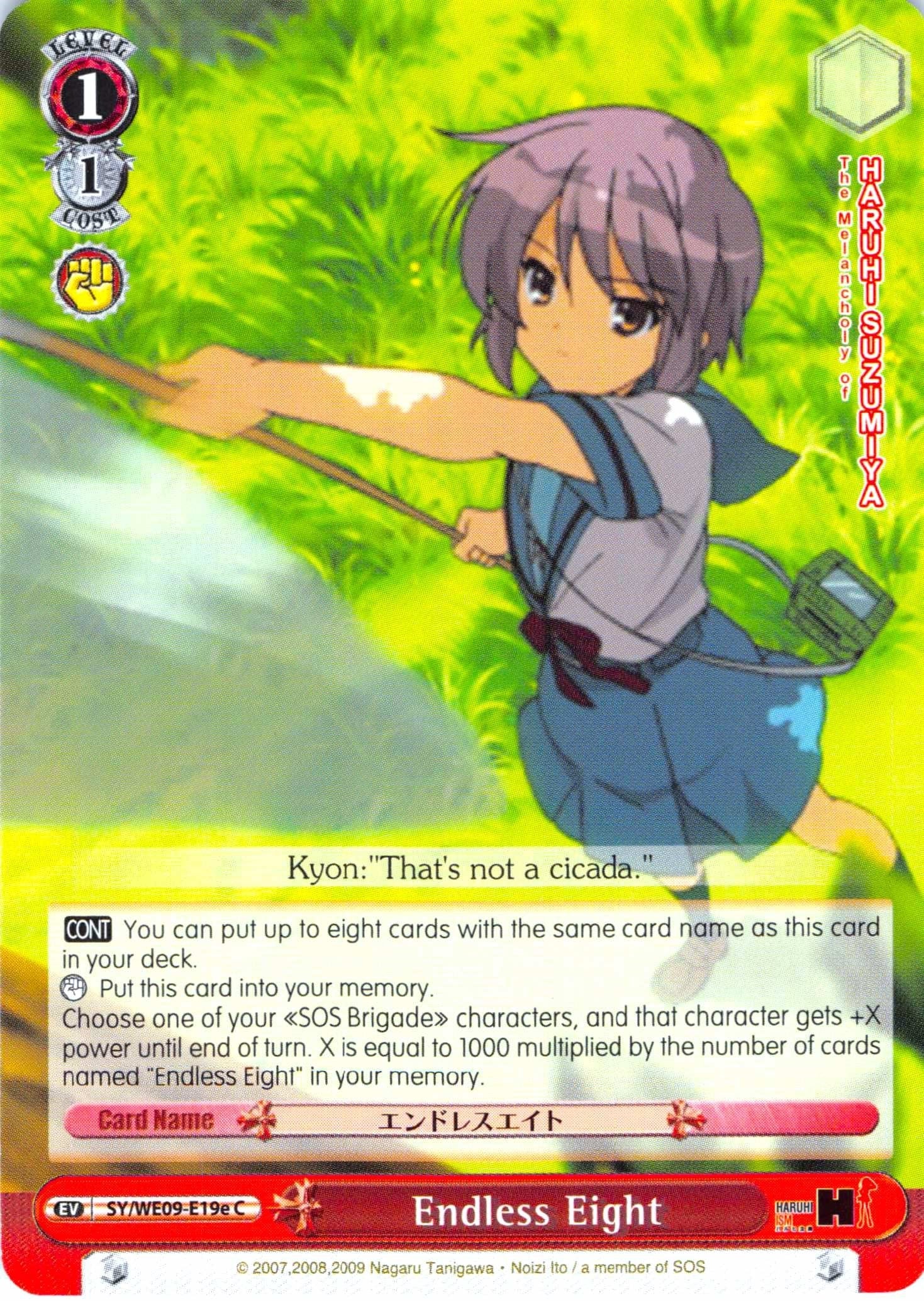 Image for Endless Eight (E - Foil) (The Melancholy of Haruhi Suzumiya Extra Booster) (SY/WE09-E19e) - Weiss Schwarz