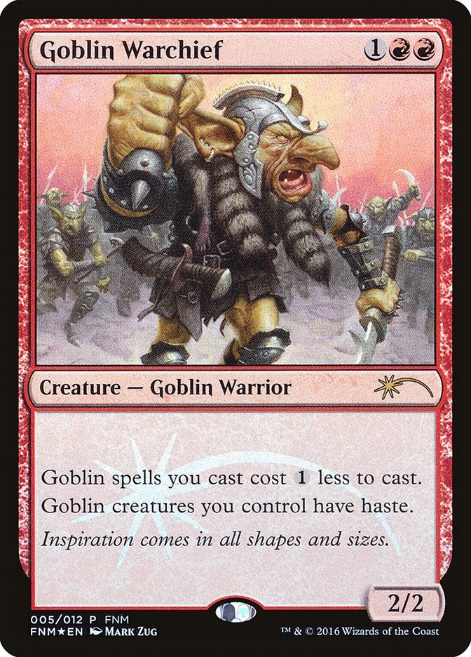 Image for Goblin Warchief (2016) (FNM Promos) (5) - Magic: The Gathering