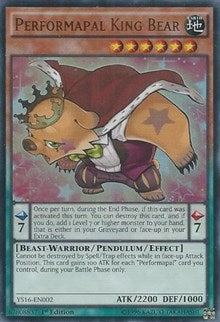 Image for Performapal King Bear (Starter Deck: Yuya) (YS16-EN002) - YuGiOh
