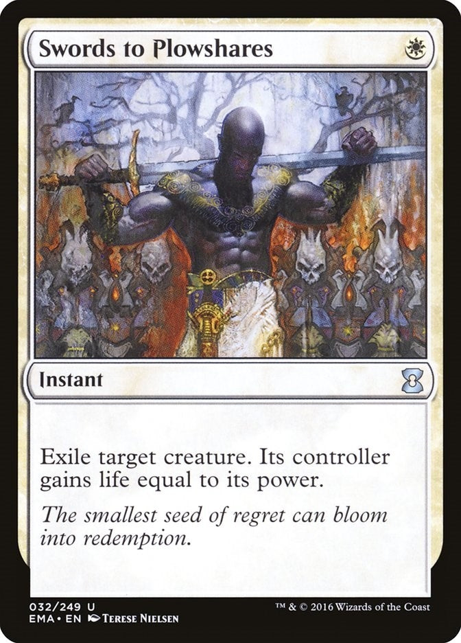 Image for Swords to Plowshares (Eternal Masters) (32) - Magic: The Gathering