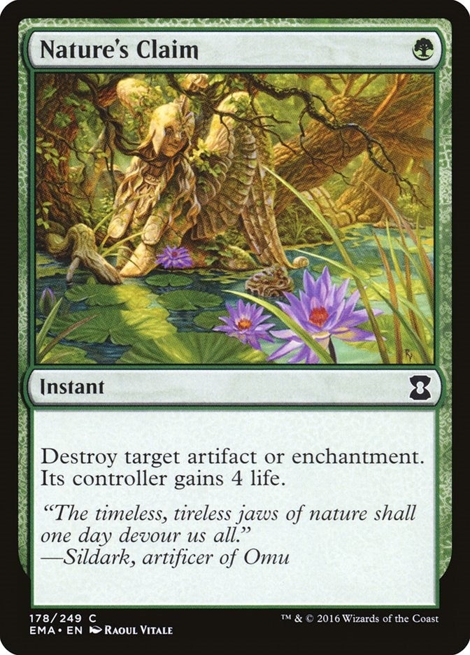 Image for Nature's Claim (Eternal Masters) (178) - Magic: The Gathering