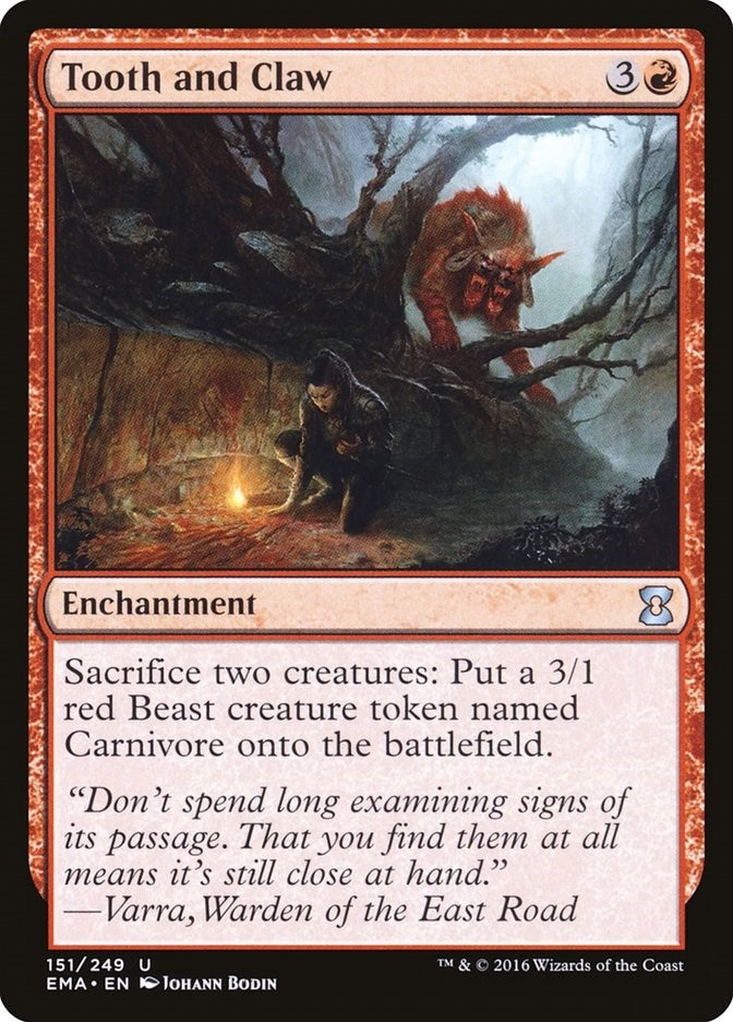 Image for Tooth and Claw (Eternal Masters) (151) - Magic: The Gathering