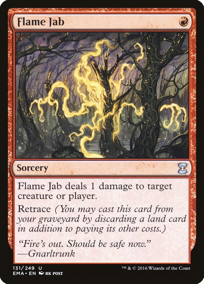 Image for Flame Jab (Eternal Masters) (131) - Magic: The Gathering