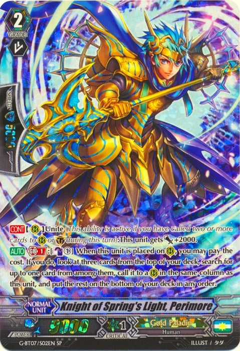 Image for Knight of Spring's Light, Perimore (SP) (G-BT07: Glorious Bravery of Radiant Sword) (G-BT07/S02EN) - Cardfight Vanguard